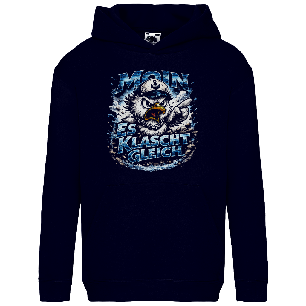 Hoodie Kinder  Es klatscht gleich #564 - beidseitiger Druck