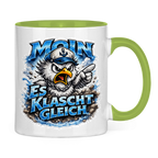 Keramik-Tasse zweifarbig  Es klatscht gleich #564