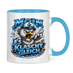 Keramik-Tasse zweifarbig  Es klatscht gleich #564
