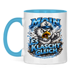 Keramik-Tasse zweifarbig  Es klatscht gleich #564