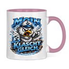 Keramik-Tasse zweifarbig  Es klatscht gleich #564