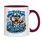 Keramik-Tasse zweifarbig  Es klatscht gleich #564