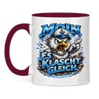 Keramik-Tasse zweifarbig  Es klatscht gleich #564