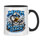 Keramik-Tasse zweifarbig  Es klatscht gleich #564
