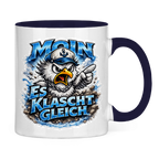 Keramik-Tasse zweifarbig  Es klatscht gleich #564