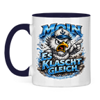 Keramik-Tasse zweifarbig  Es klatscht gleich #564