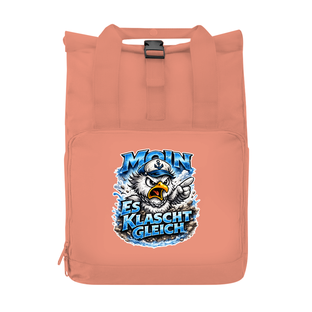 Rucksack mit Seitentasche  Es klatscht gleich #564  Gr. S