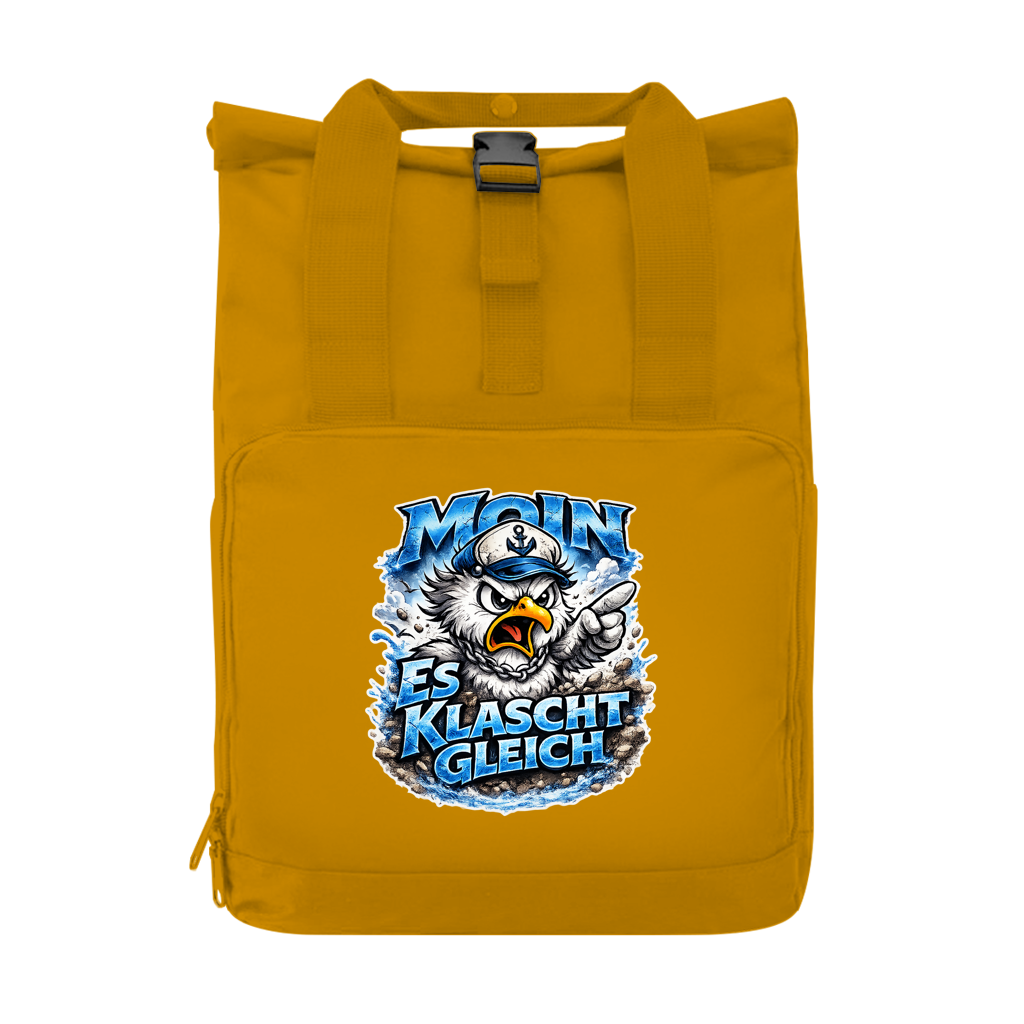 Rucksack mit Seitentasche  Es klatscht gleich #564  Gr. S