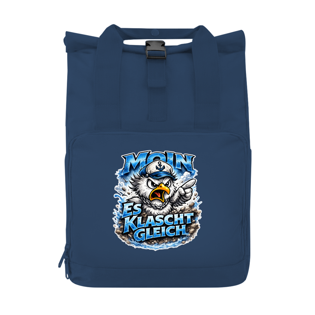 Rucksack mit Seitentasche  Es klatscht gleich #564  Gr. S