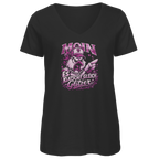 T-Shirt Damen V-Neck  Es klatscht gleich Glitzer #565
