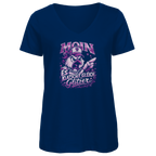 T-Shirt Damen V-Neck  Es klatscht gleich Glitzer #565