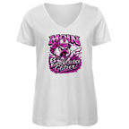 T-Shirt Damen V-Neck  Es klatscht gleich Glitzer #565