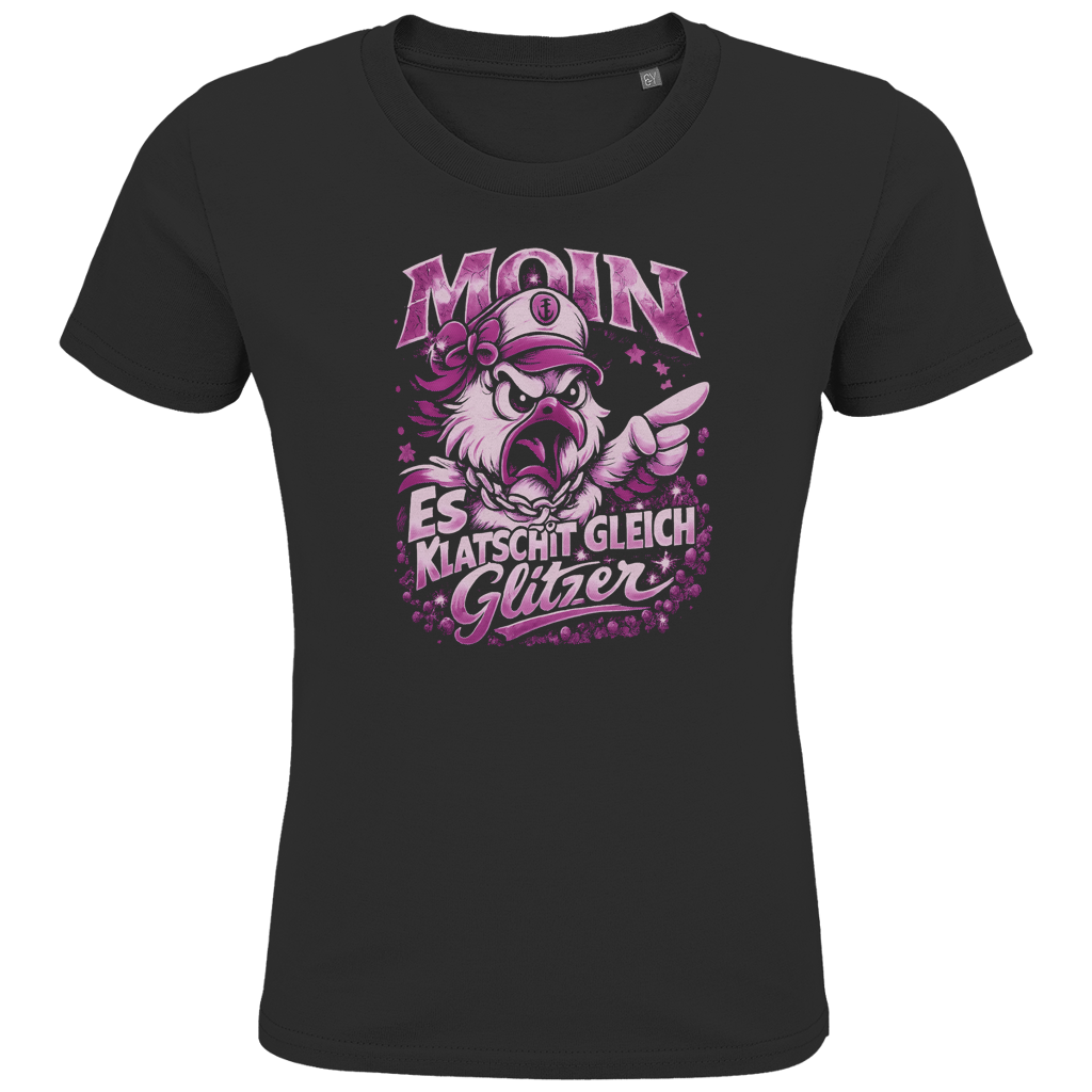 T-Shirt Kinder Original  Es klatscht gleich Glitzer #565
