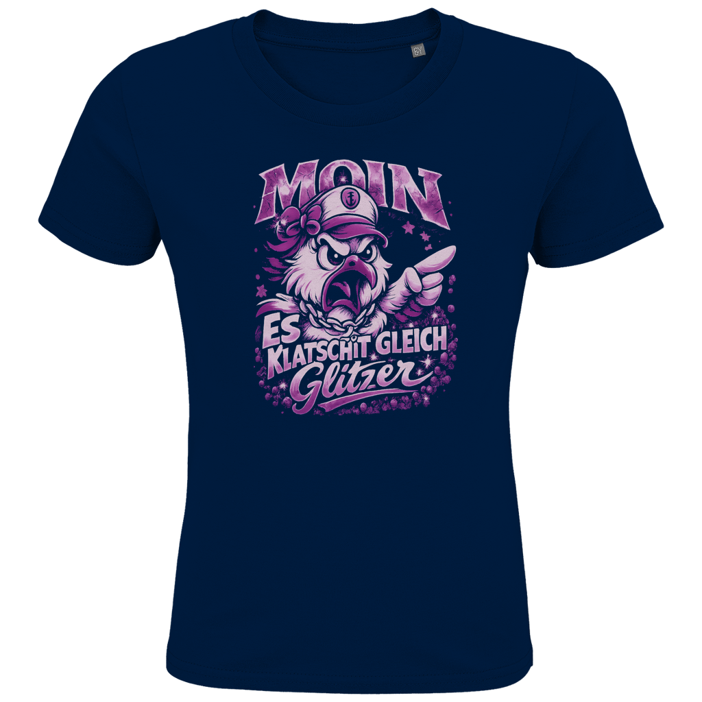 T-Shirt Kinder Original  Es klatscht gleich Glitzer #565