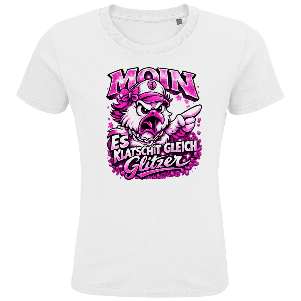 T-Shirt Kinder Original  Es klatscht gleich Glitzer #565