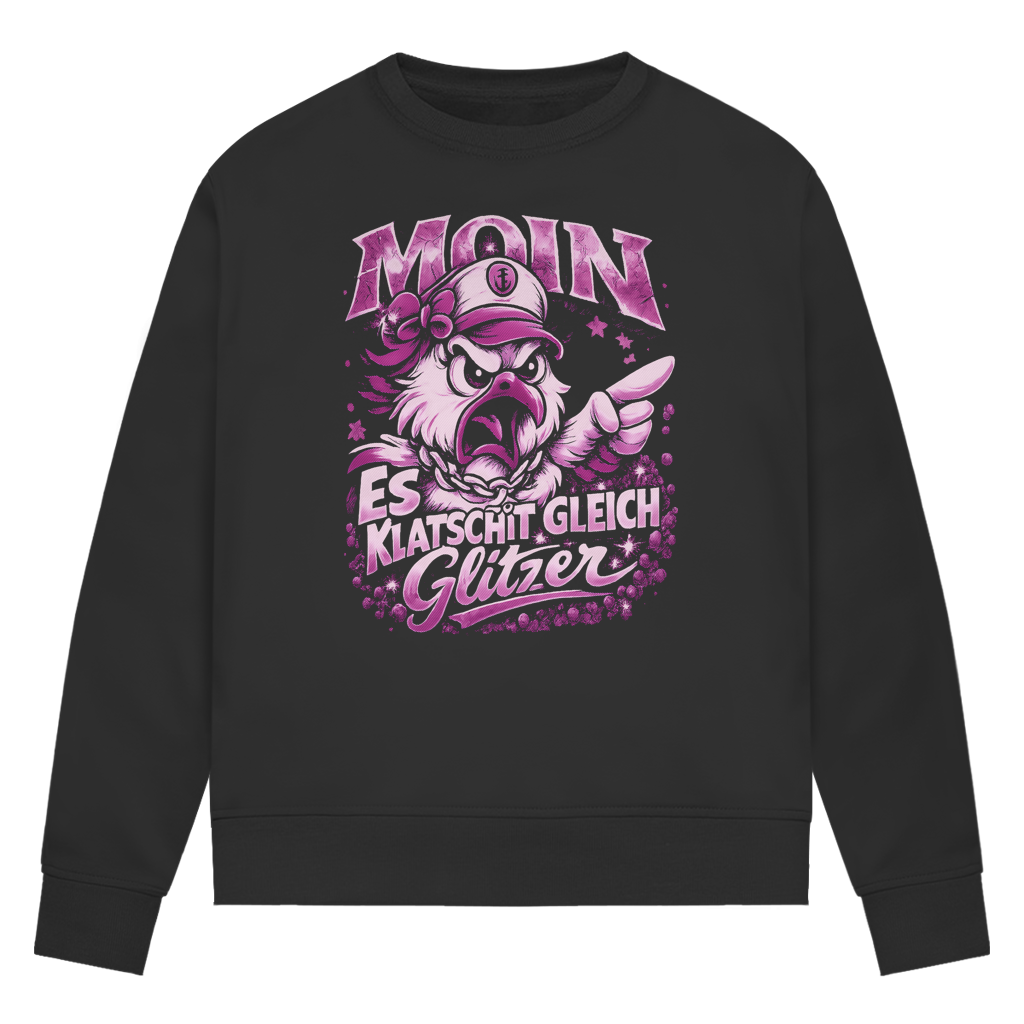 Sweatshirt Damen  Es klatscht gleich Glitzer #565