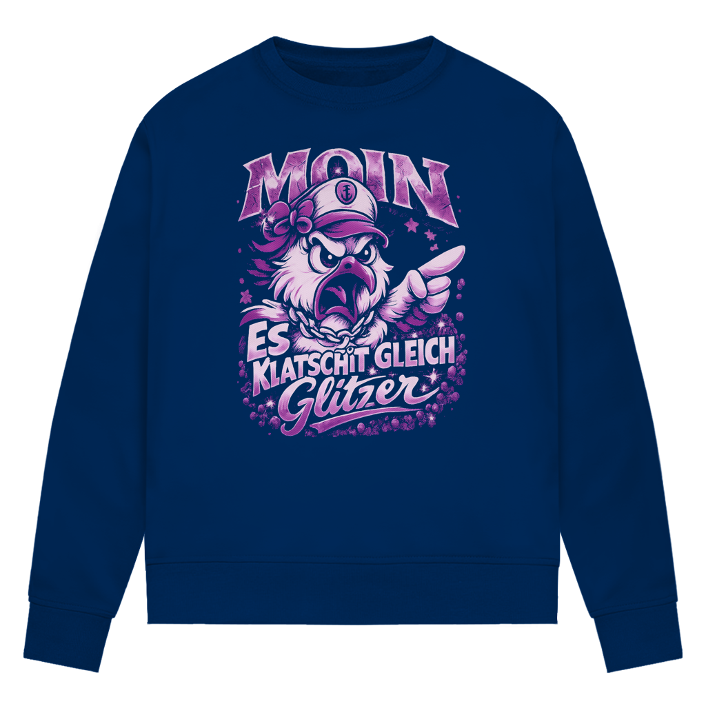 Sweatshirt Damen  Es klatscht gleich Glitzer #565