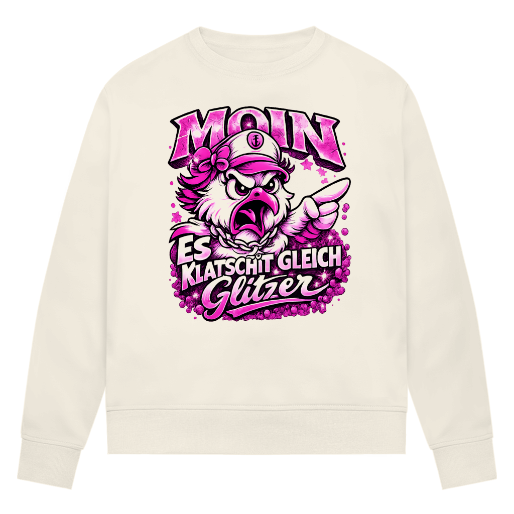 Sweatshirt Damen  Es klatscht gleich Glitzer #565