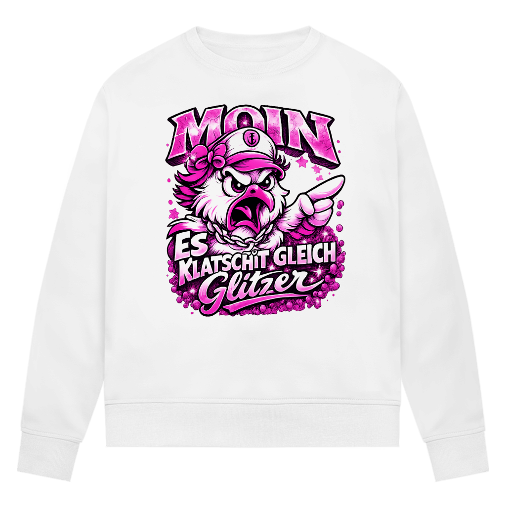 Sweatshirt Damen  Es klatscht gleich Glitzer #565