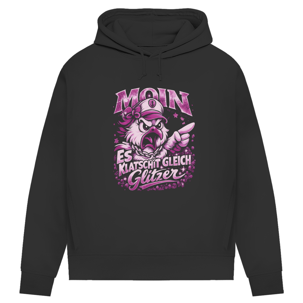 Hoodie Damen  Es klatscht gleich Glitzer #565