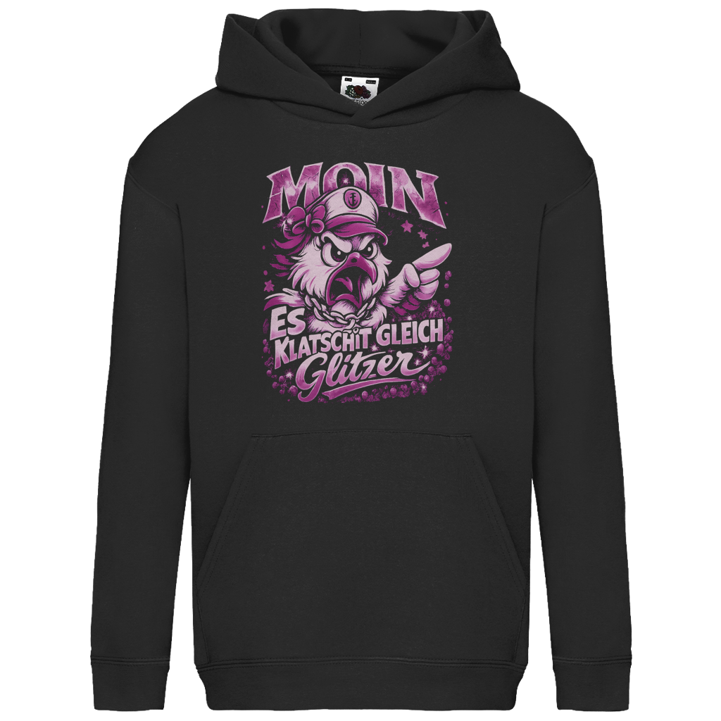 Hoodie Kinder  Es klatscht gleich Glitzer #565