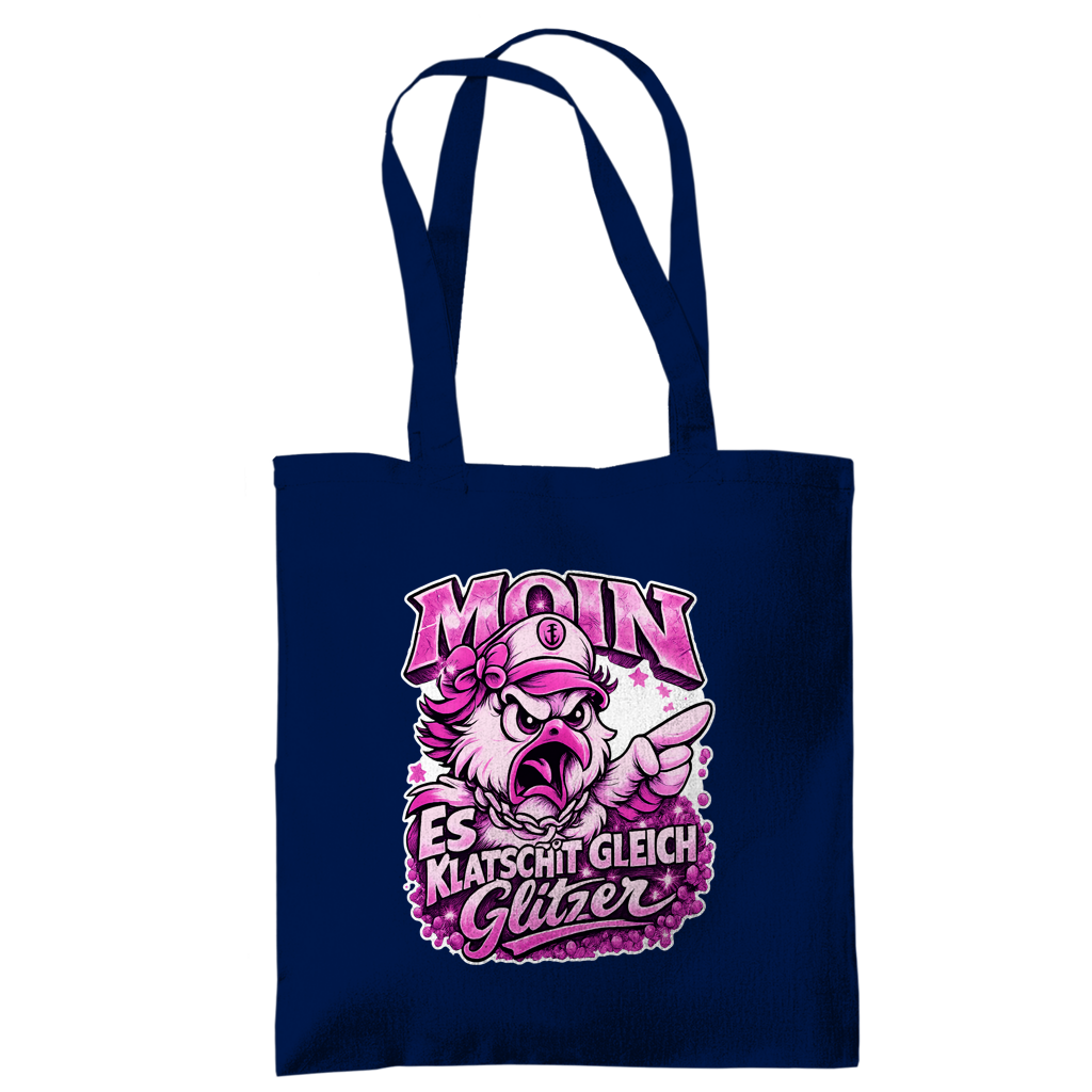 Baumwolltasche  Es klatscht gleich Glitzer #565