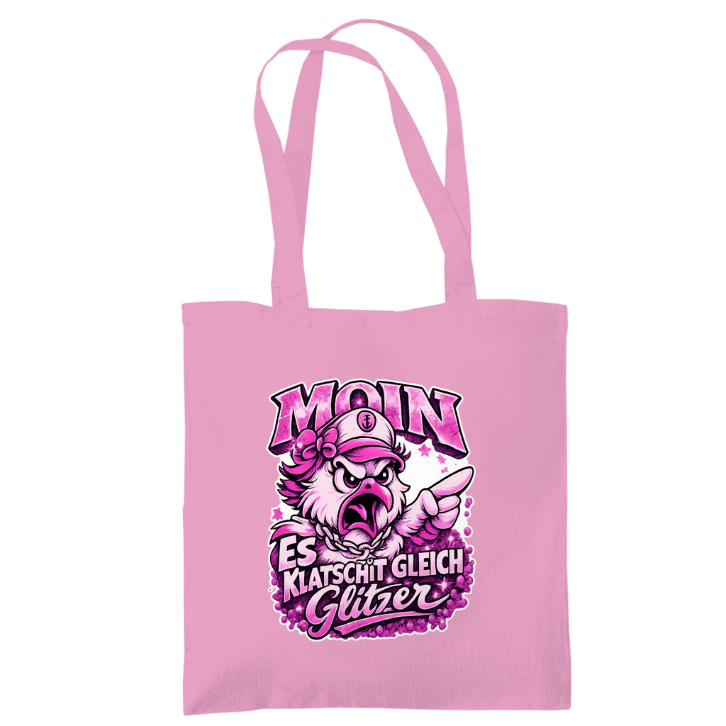 Baumwolltasche  Es klatscht gleich Glitzer #565