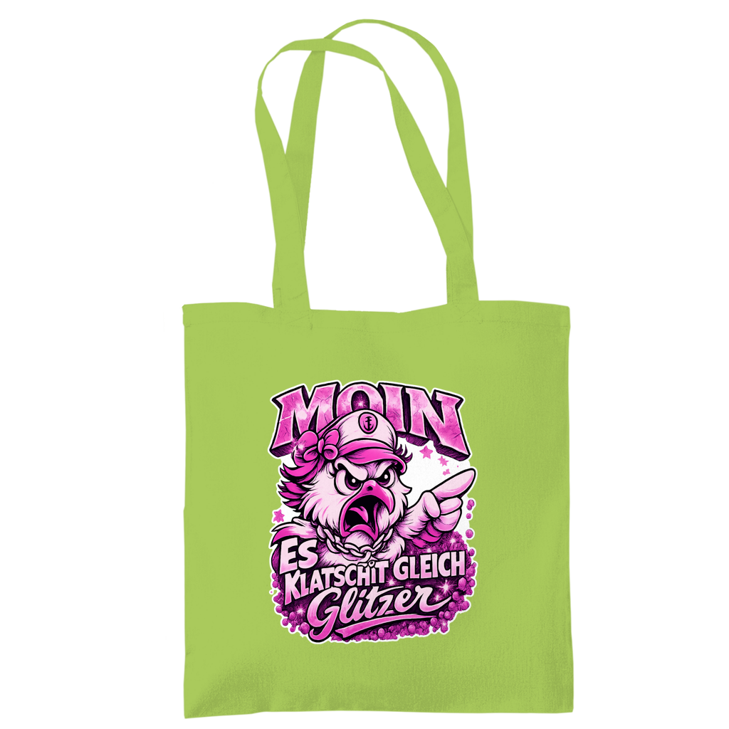 Baumwolltasche  Es klatscht gleich Glitzer #565