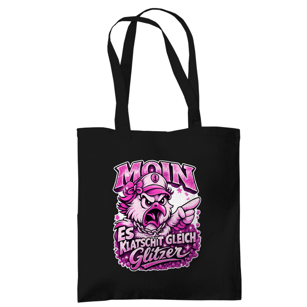 Baumwolltasche  Es klatscht gleich Glitzer #565