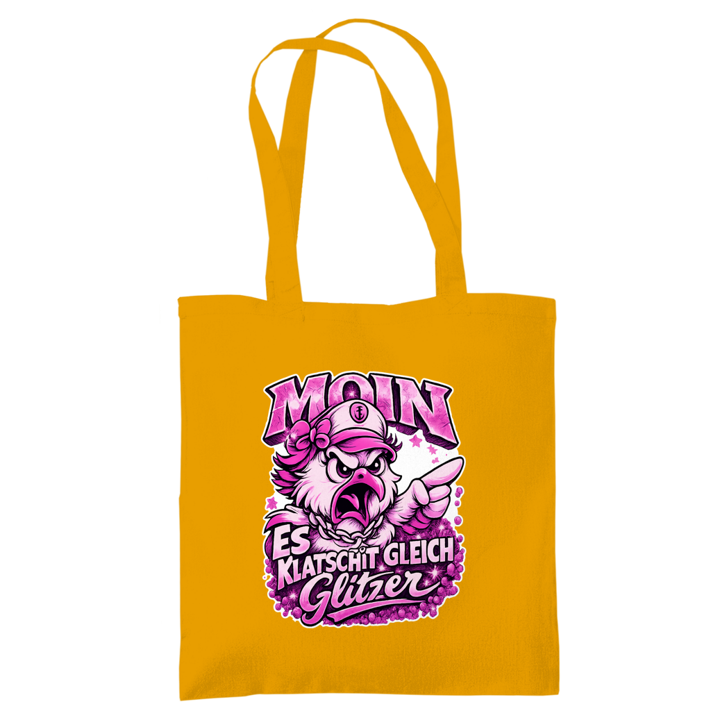 Baumwolltasche  Es klatscht gleich Glitzer #565