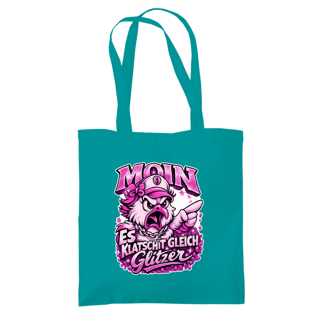 Baumwolltasche  Es klatscht gleich Glitzer #565