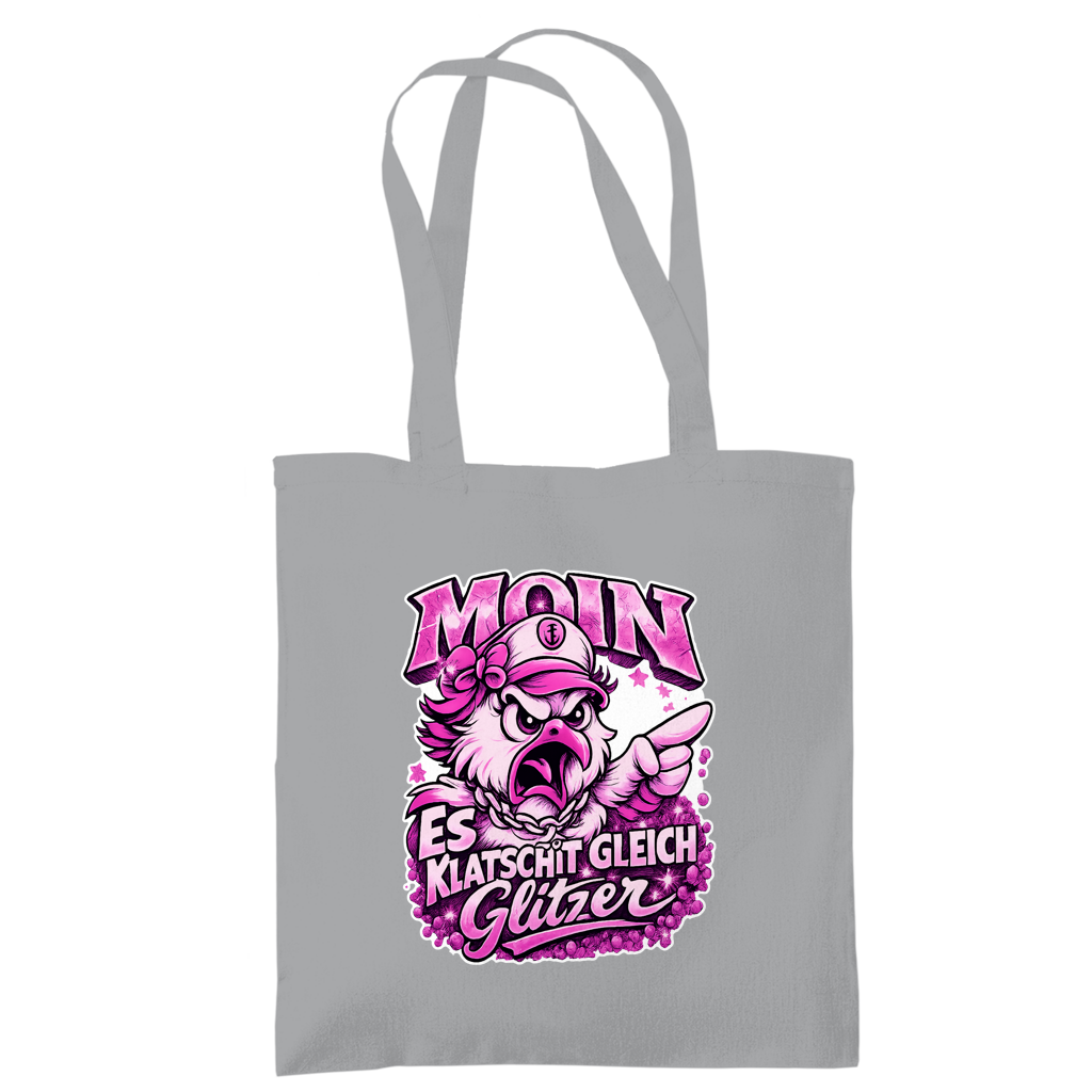 Baumwolltasche  Es klatscht gleich Glitzer #565