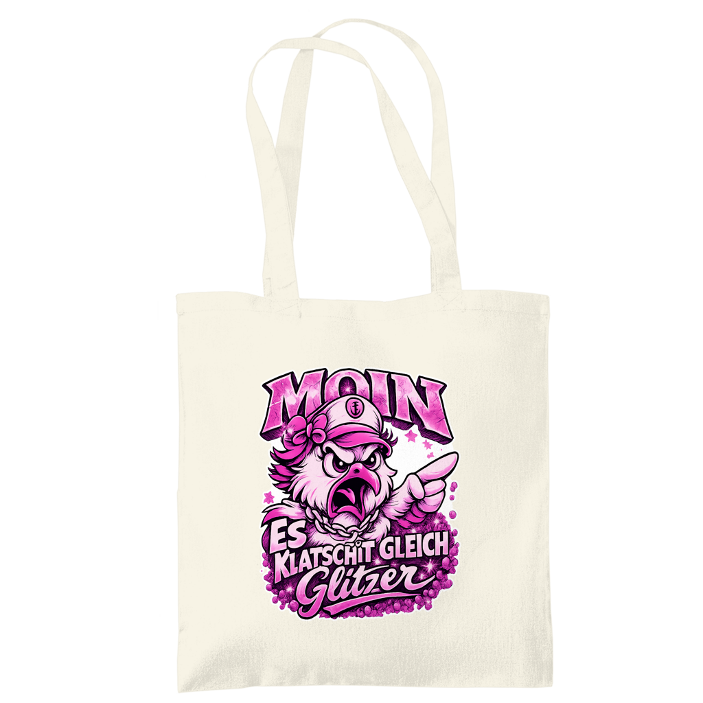 Baumwolltasche  Es klatscht gleich Glitzer #565