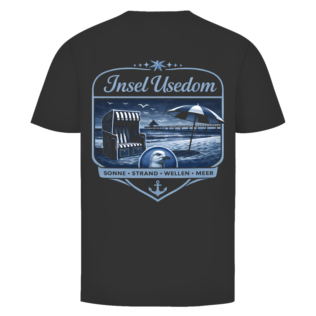 T-Shirt unisex  Insel Usedom #611 - beidseitiger Druck