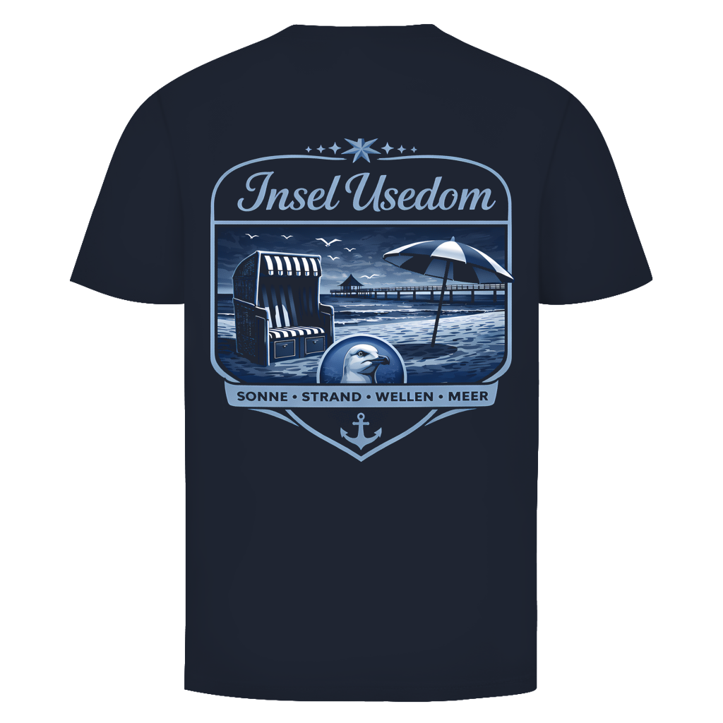 T-Shirt unisex  Insel Usedom #611 - beidseitiger Druck