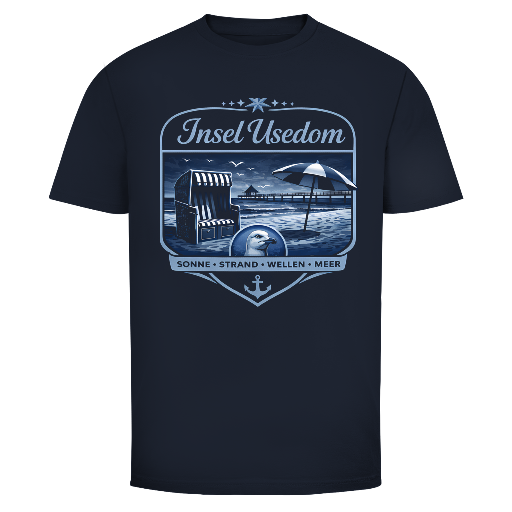 T-Shirt unisex  Insel Usedom #611 - beidseitiger Druck
