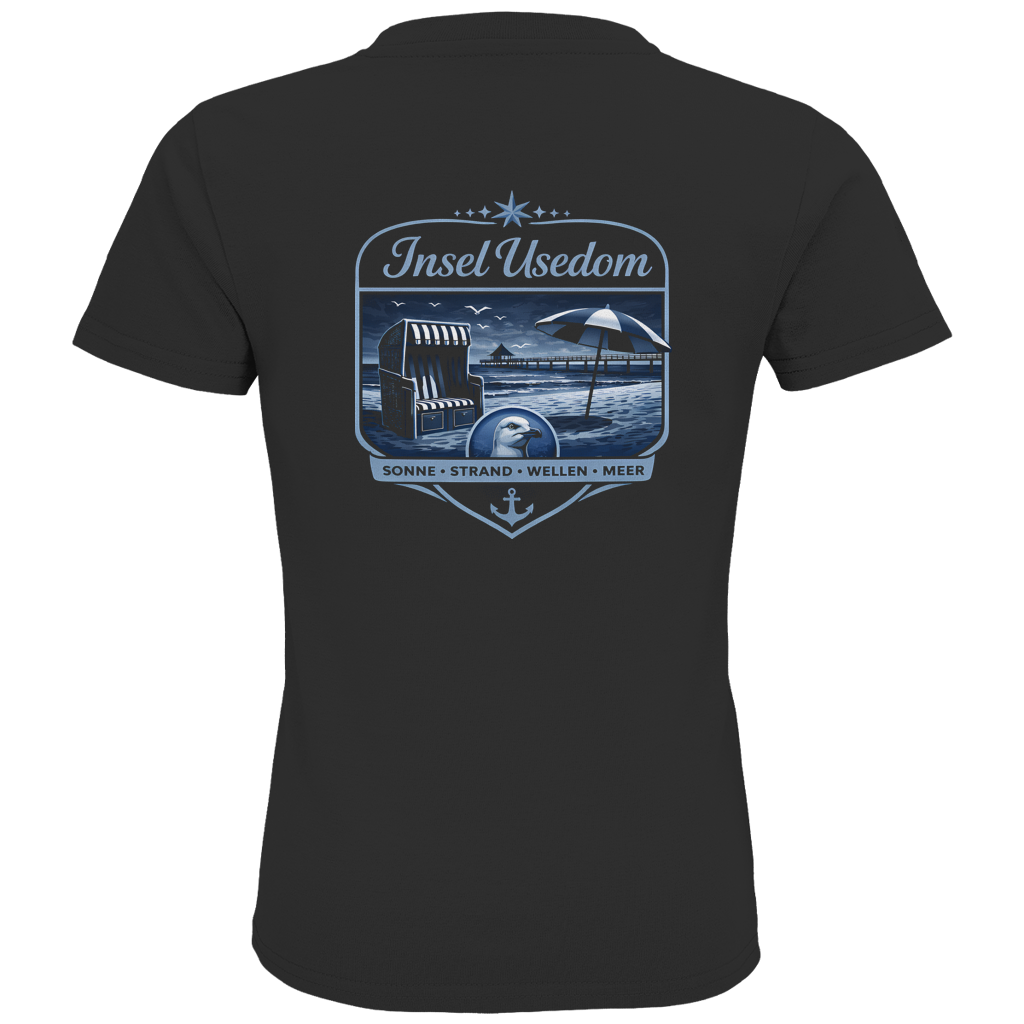 T-Shirt Kinder  Insel Usedom #611  - beidseitiger Druck
