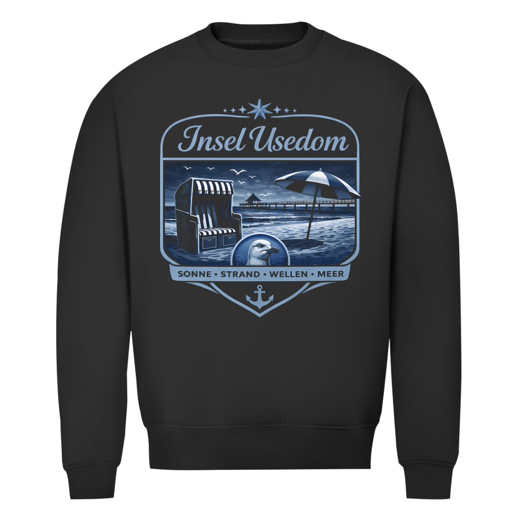 Sweatshirt Herren   Insel Usedom #611  - einseitiger Druck