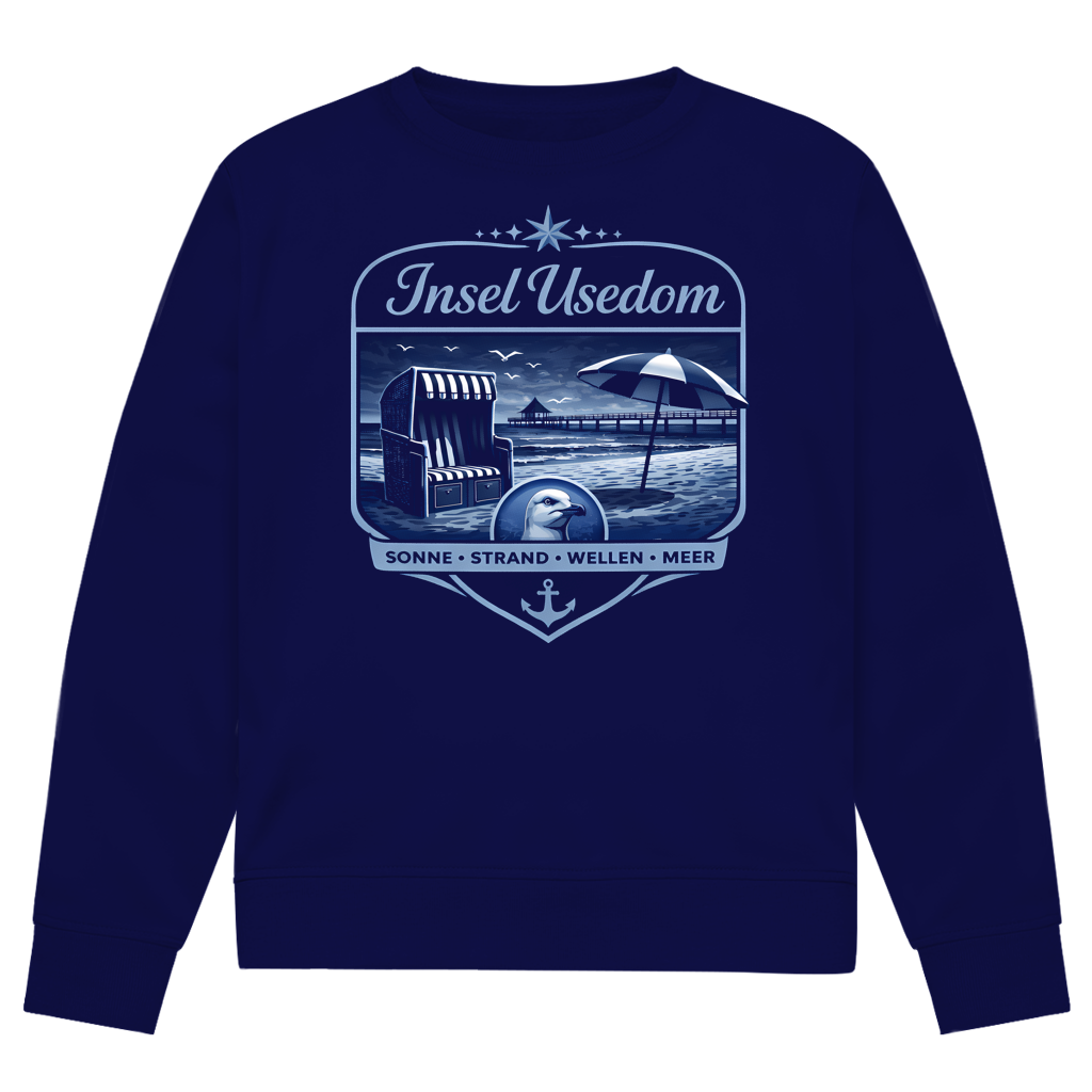 Sweatshirt Herren   Insel Usedom #611  - einseitiger Druck