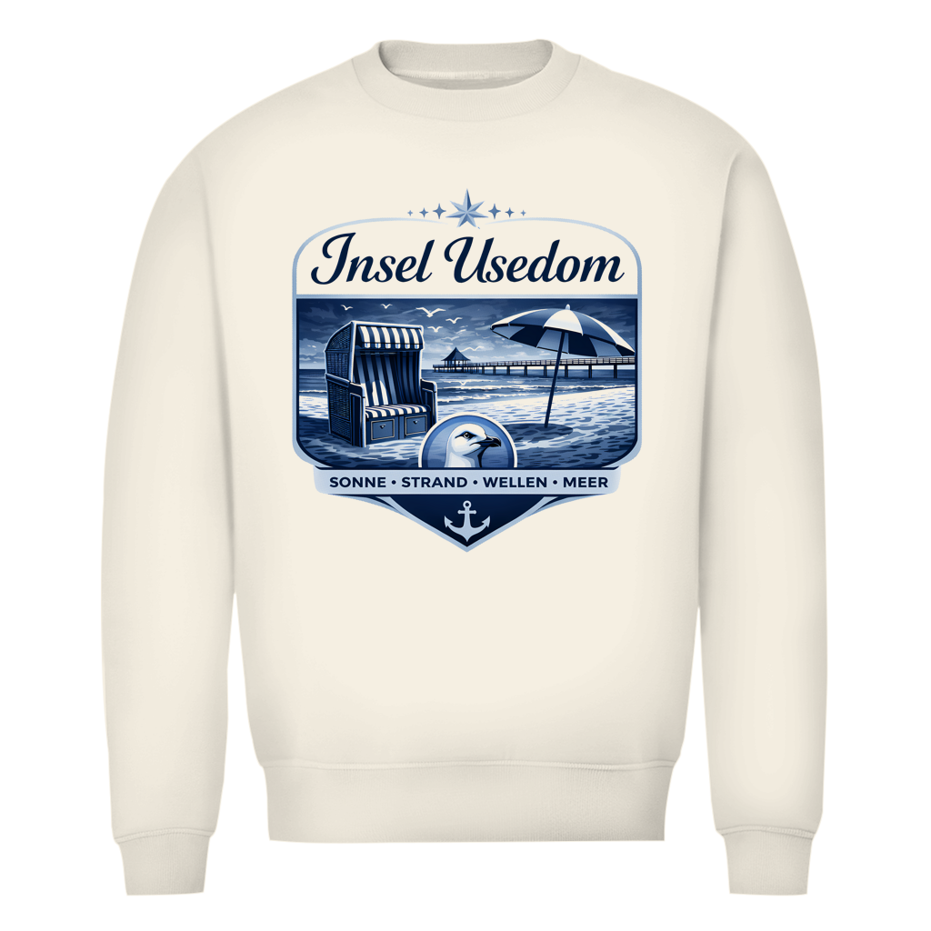 Sweatshirt Herren   Insel Usedom #611  - einseitiger Druck
