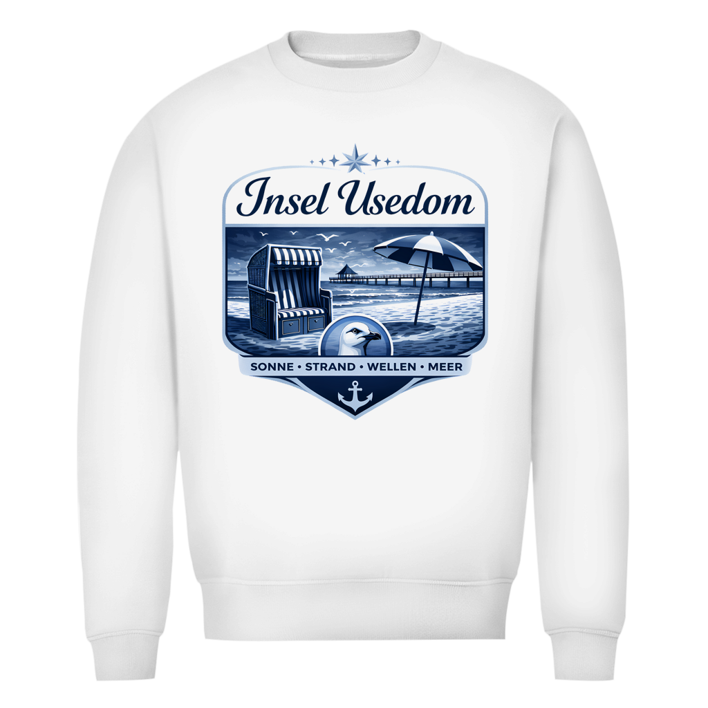 Sweatshirt Herren   Insel Usedom #611  - einseitiger Druck