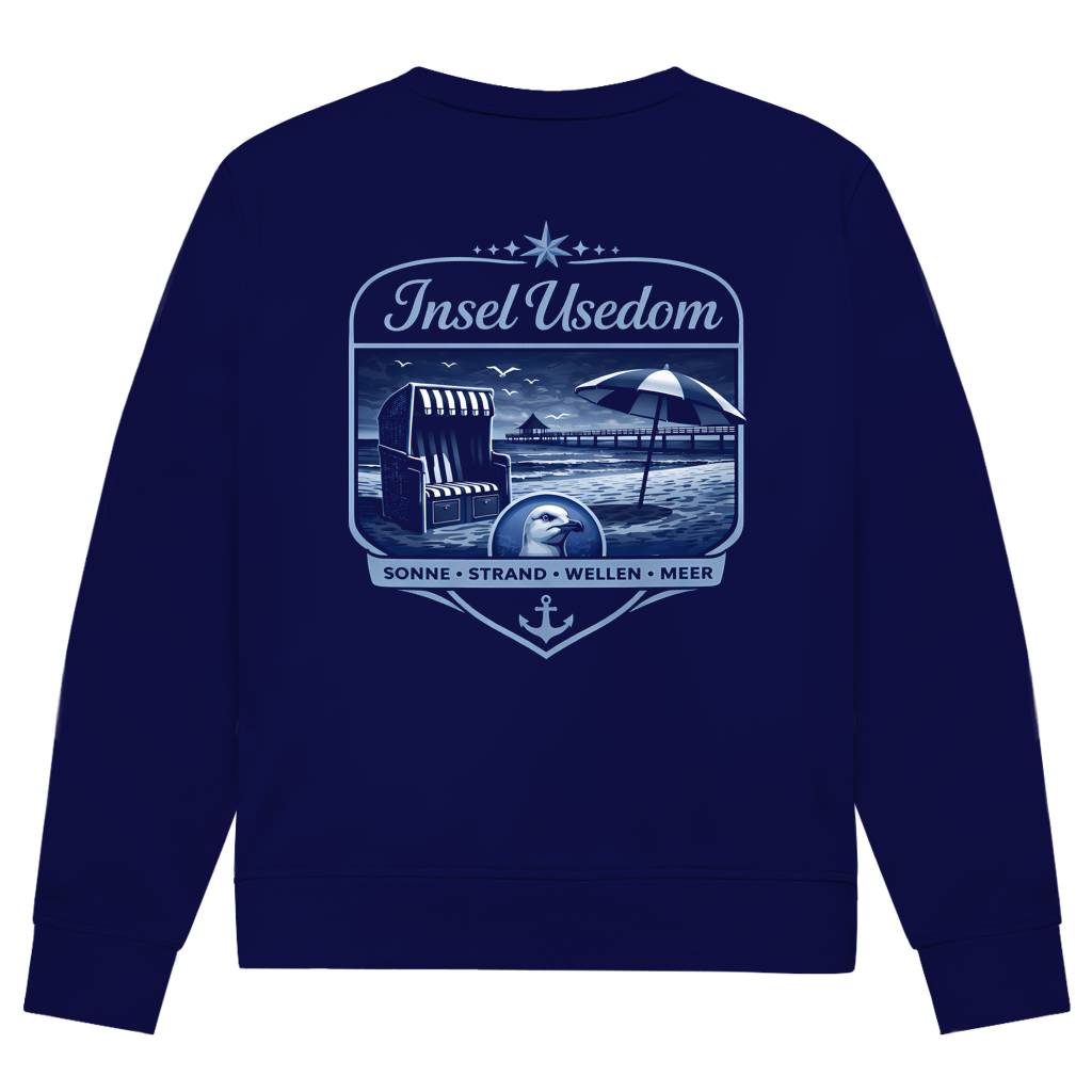 Sweatshirt Herren  Insel Usedom #611  - beidseitiger Druck