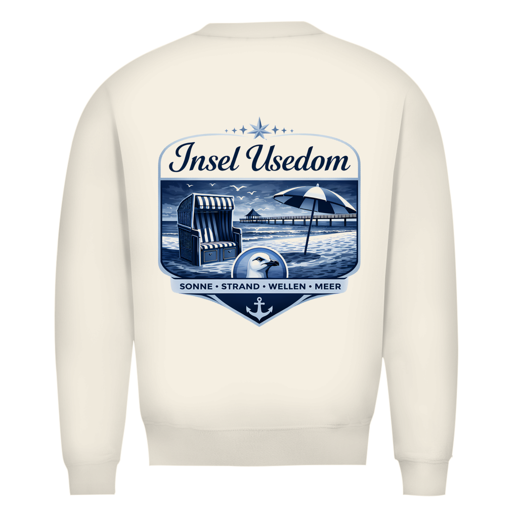 Sweatshirt Herren  Insel Usedom #611  - beidseitiger Druck