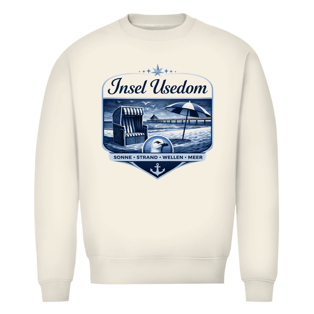 Sweatshirt Herren  Insel Usedom #611  - beidseitiger Druck