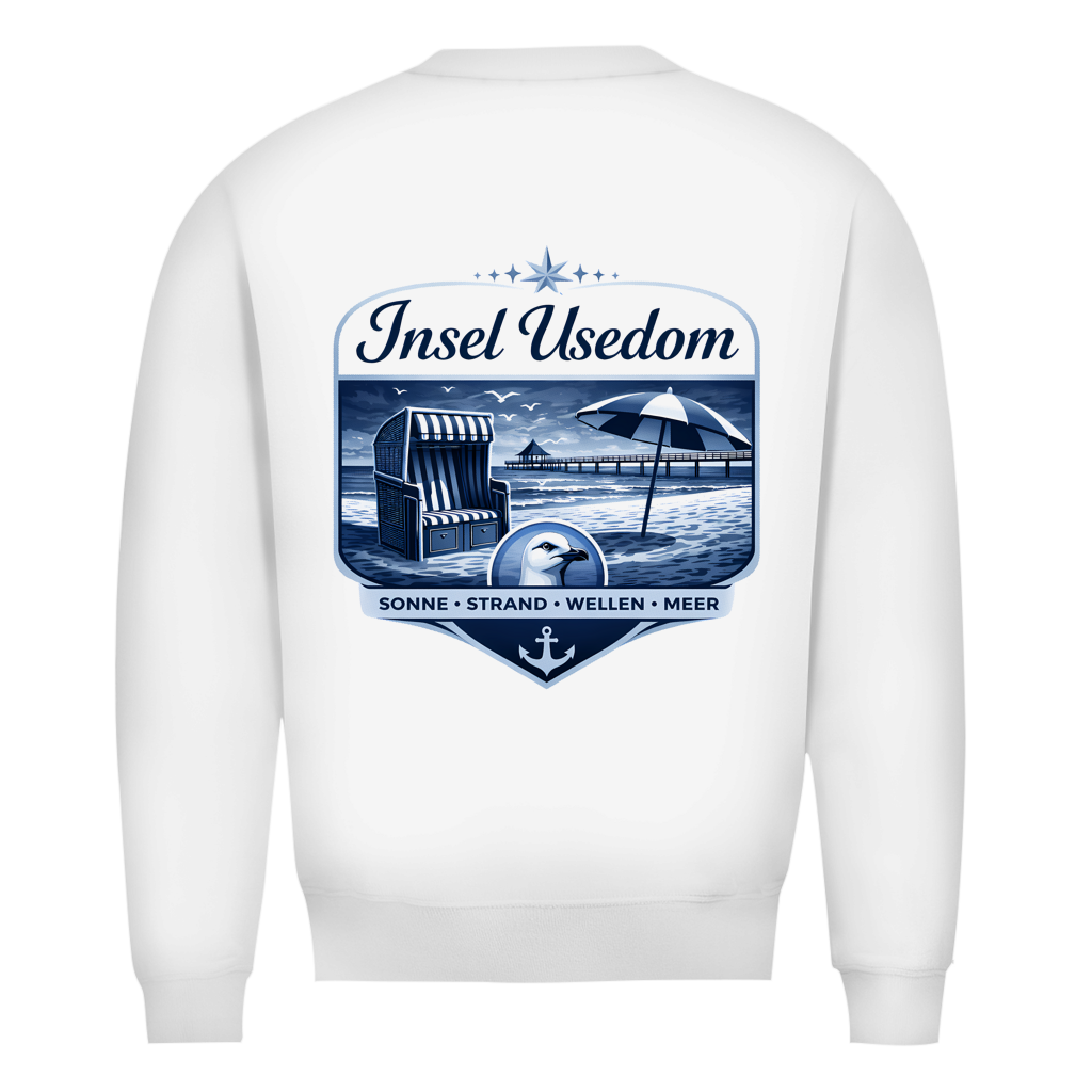 Sweatshirt Herren  Insel Usedom #611  - beidseitiger Druck