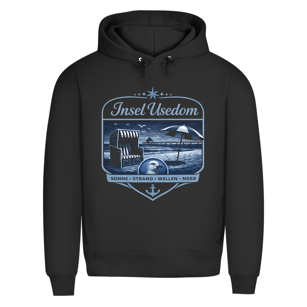 Hoodie Herren   Insel Usedom #611 - einseitiger Druck