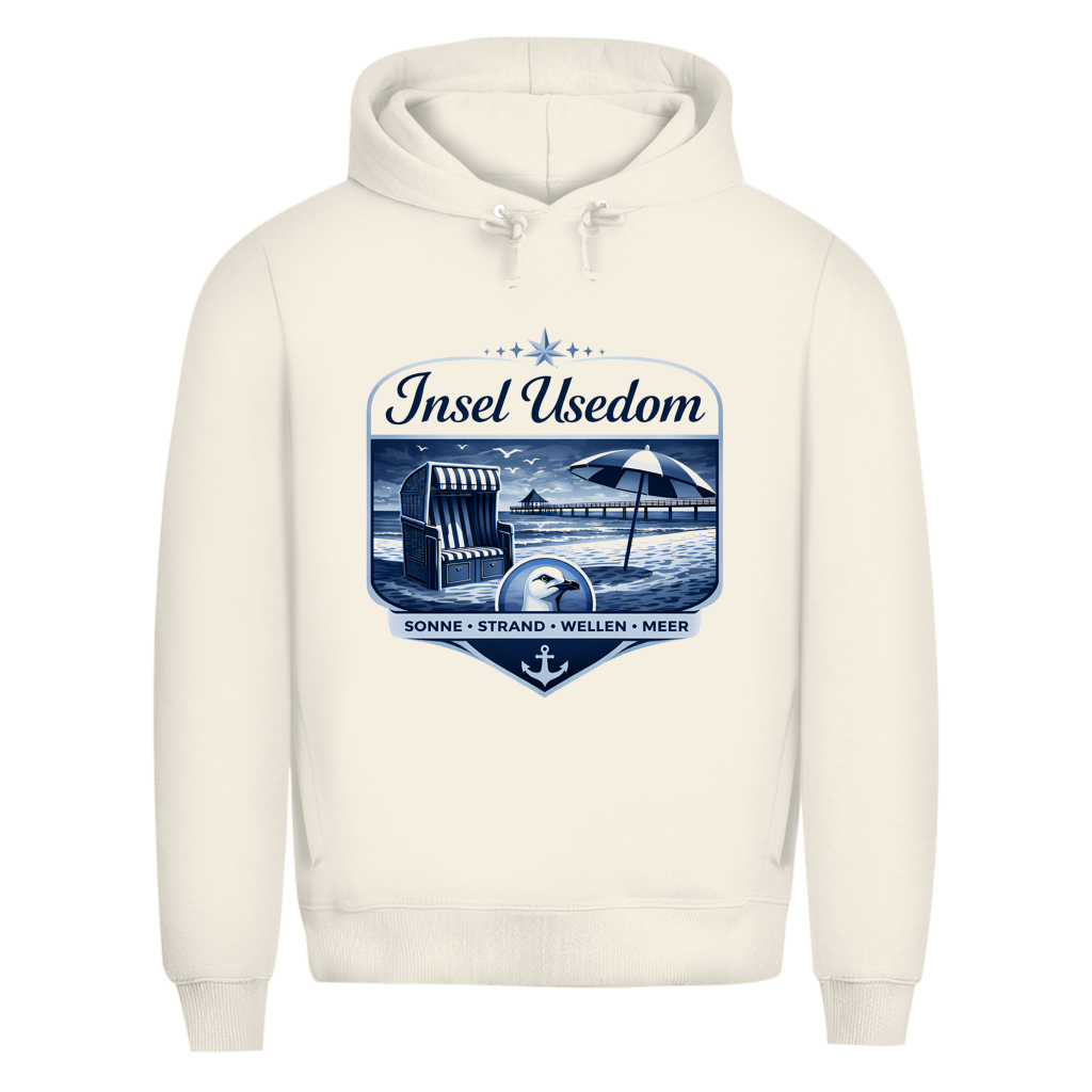 Hoodie Herren   Insel Usedom #611 - einseitiger Druck