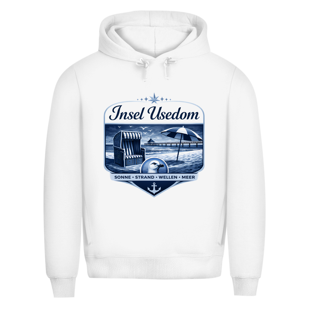 Hoodie Herren   Insel Usedom #611 - einseitiger Druck