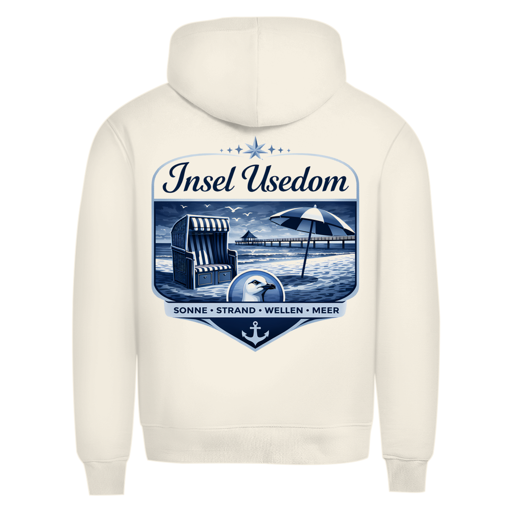 Hoodie Herren Insel Usedom #611 - beidseitiger Druck
