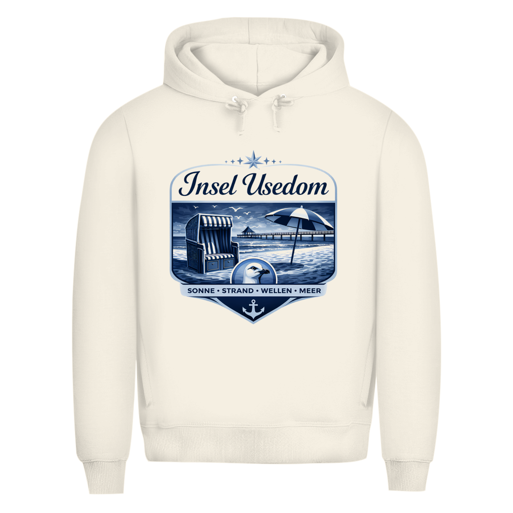 Hoodie Herren Insel Usedom #611 - beidseitiger Druck